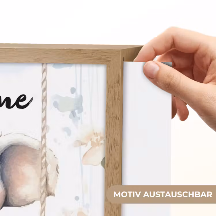 Olifant - Dier - Kinderen Light Box met batterij (Wandlamp kind) middel -USP_websiteprintDE