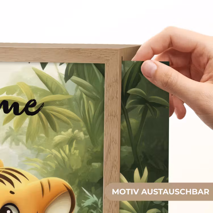 Olifant - Tijger - Bos - Jungle Light Box met batterij (Wandlamp kind) middel -USP_websiteprintDE
