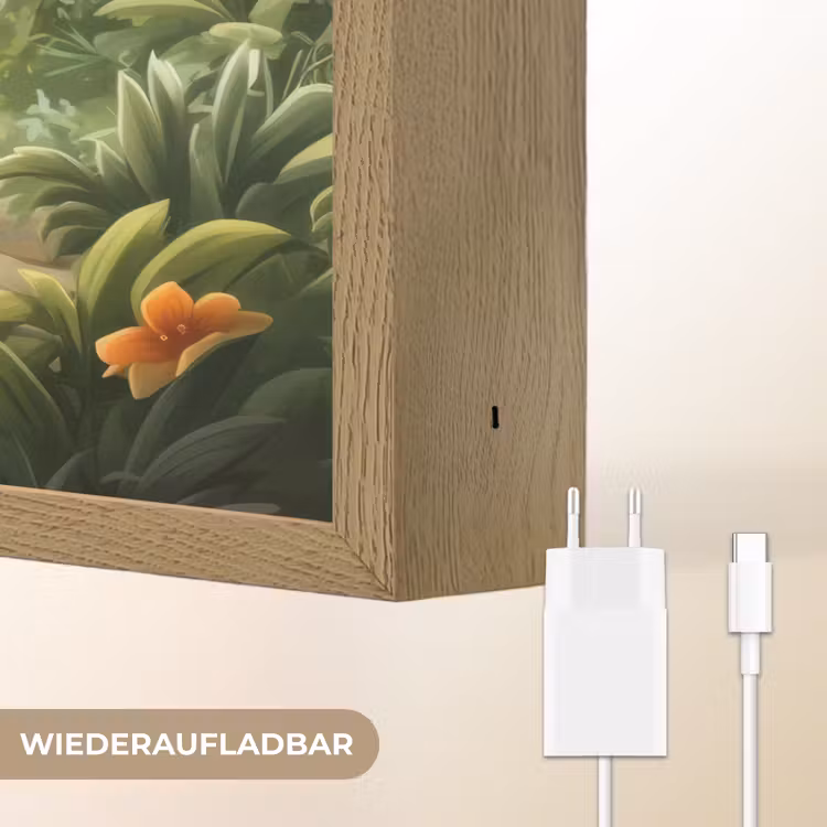Olifant - Tijger - Bos - Jungle Light Box met batterij (Wandlamp kind) middel -USP_websiteoplaadbaarDE