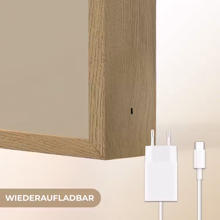 Olifant - Witte bloemen - Kindvriendelijk Light Box met batterij (Wandlamp kind) middel -USP_websiteoplaadbaarDE