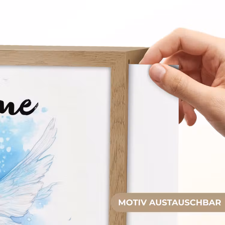Elf - Blauw - Magie - Roze Light Box met batterij (Wandlamp kind) middel -USP_websiteprintDE
