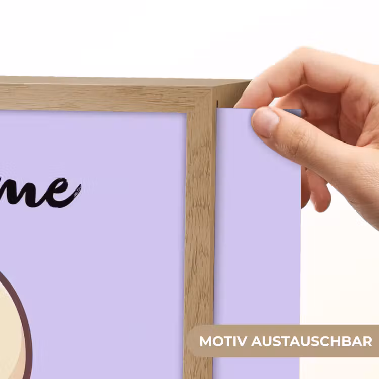 Eend - Paars - Sjaal Light Box met batterij (Wandlamp kind) middel -USP_websiteprintDE
