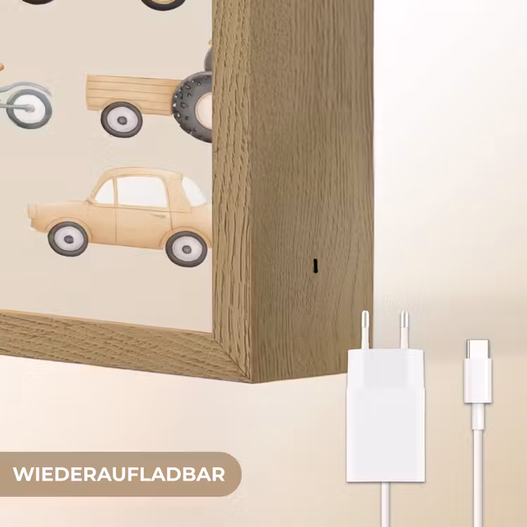 Voertuigen - Illustratie - Kleurrijk Light Box met batterij (Wandlamp kind) middel -USP_websiteoplaadbaarDE
