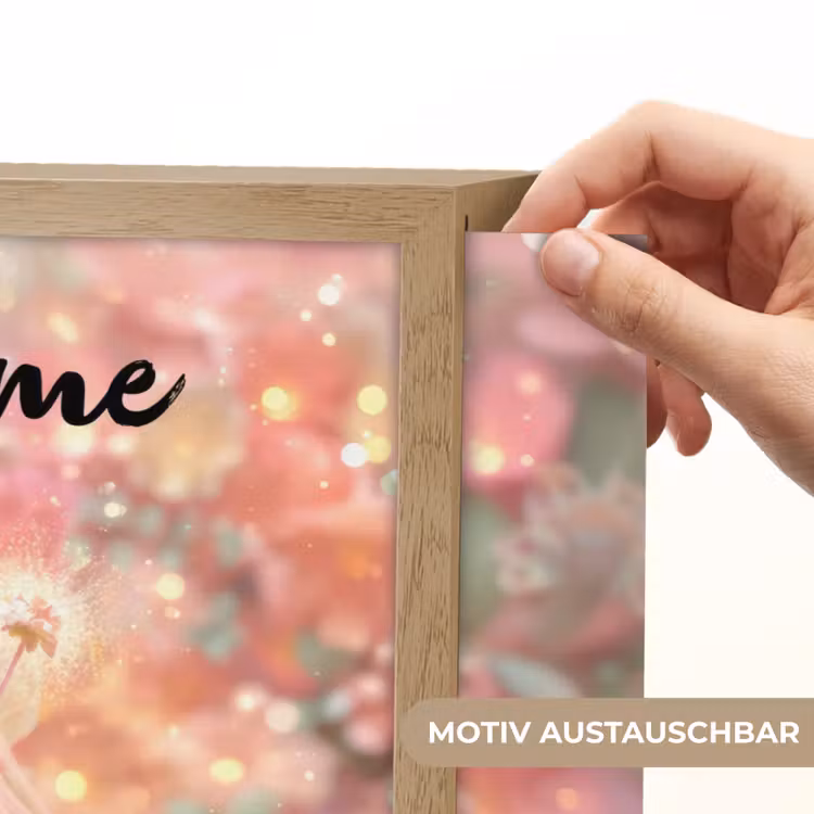 Fee - Bloemen - Roze Light Box met batterij (Wandlamp kind) middel -USP_websiteprintDE