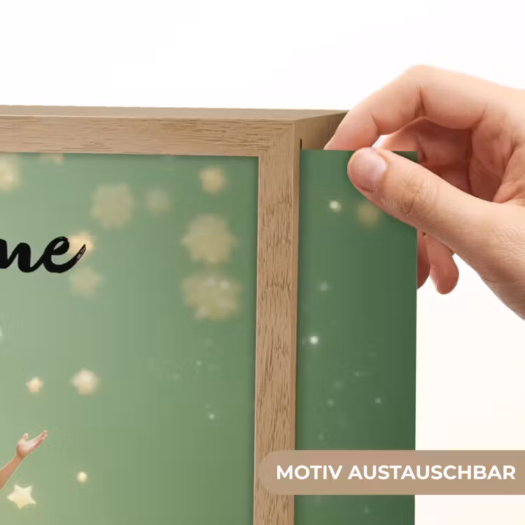 Fee - Groen - Sprookje - Sterren Light Box met batterij (Wandlamp kind) middel -USP_websiteprintDE
