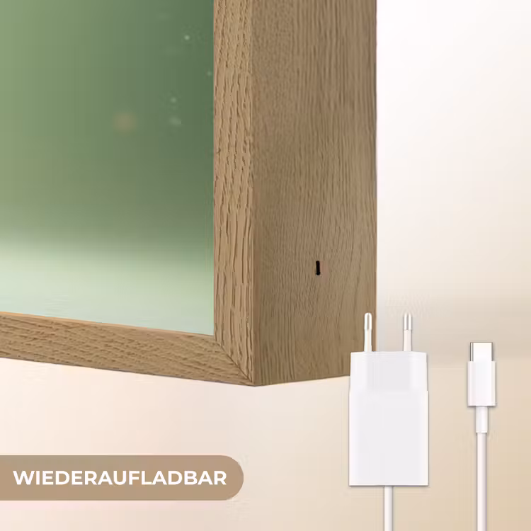 Fee - Groen - Sprookje - Sterren Light Box met batterij (Wandlamp kind) middel -USP_websiteoplaadbaarDE