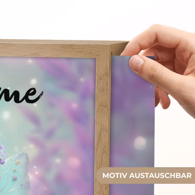 Fee - Paars - Sprookje Light Box met batterij (Wandlamp kind) middel -USP_websiteprintDE