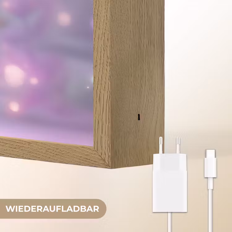 Fee - Paars - Sprookje Light Box met batterij (Wandlamp kind) middel -USP_websiteoplaadbaarDE