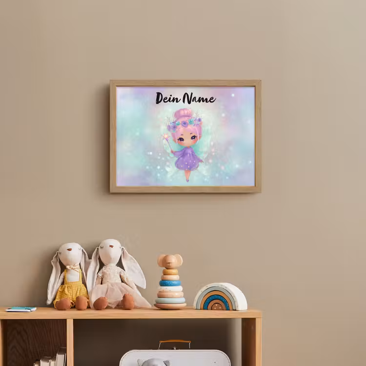 Fee - Paars - Glinsters Light Box met batterij (Wandlamp kind) middel -sfeer2_kind