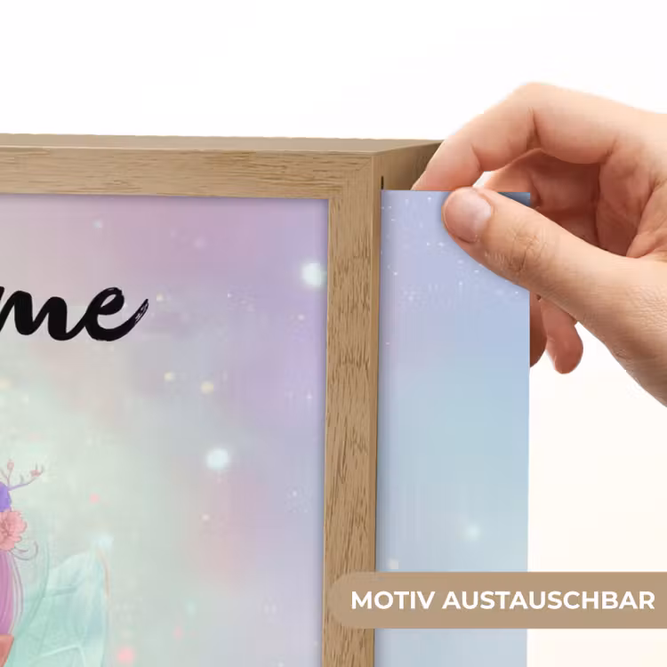 Fee - Paars - Glinsters Light Box met batterij (Wandlamp kind) middel -USP_websiteprintDE