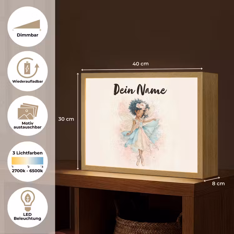 Fee - Pastel - Magie Light Box met batterij (Wandlamp kind) middel -USP_websiteoverzichtDE