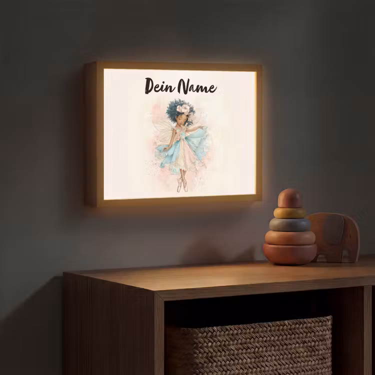 Fee - Pastel - Magie Light Box met batterij (Wandlamp kind) middel -sfeer5_kind