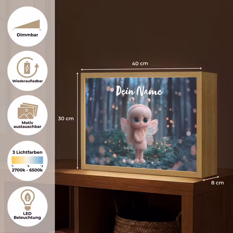 Fairy - Bos - Glitters Light Box met batterij (Wandlamp kind) middel -USP_websiteoverzichtDE