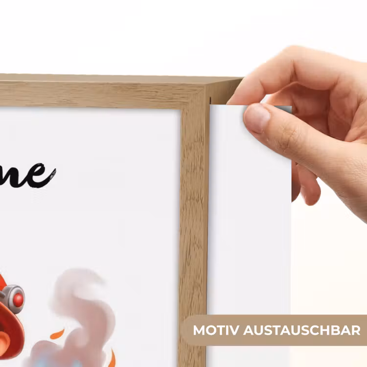 Brandweerwagen - Jongens - Kind - Rood Light Box met batterij (Wandlamp kind) middel -USP_websiteprintDE