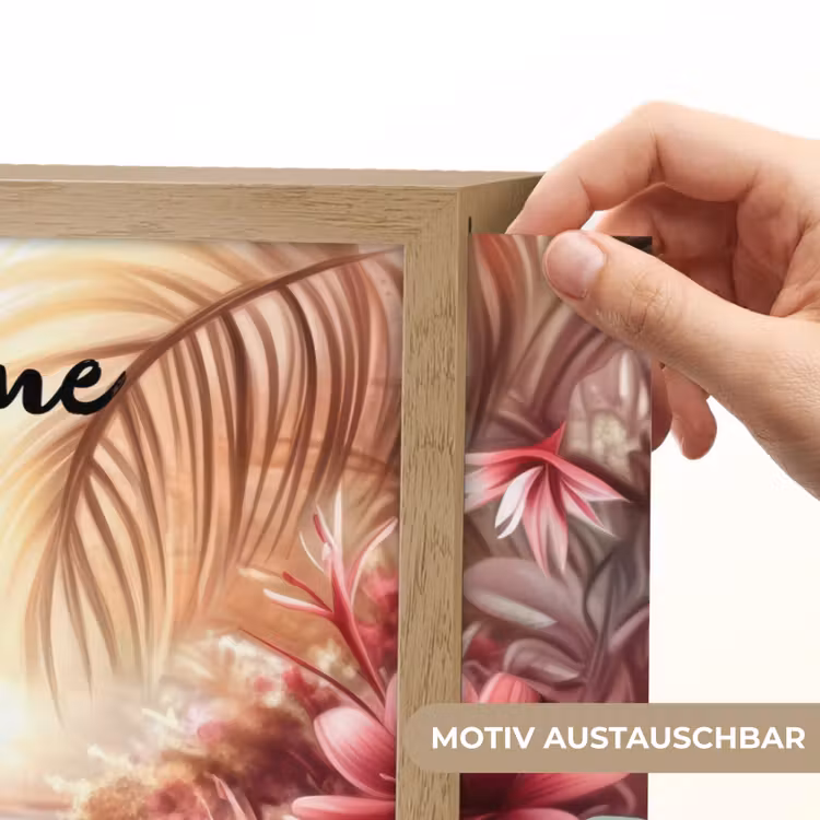 Flamingo - Schildpad - Roze Light Box met batterij (Wandlamp kind) middel -USP_websiteprintDE