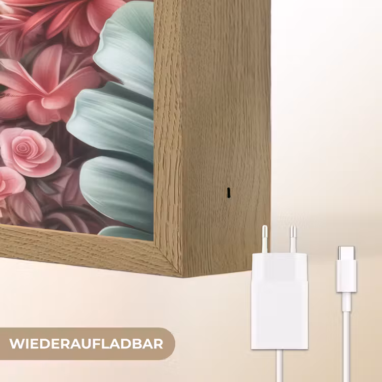 Flamingo - Schildpad - Roze Light Box met batterij (Wandlamp kind) middel -USP_websiteoplaadbaarDE