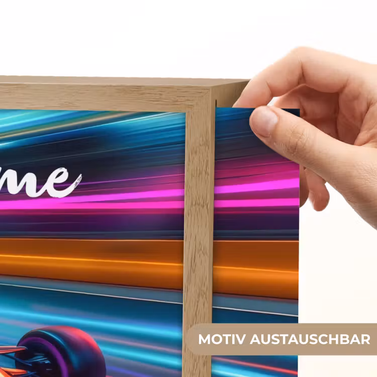 Formule 1 - Auto - Race - Jongens - Kleurrijk Light Box met batterij (Wandlamp kind) middel -USP_websiteprintDE