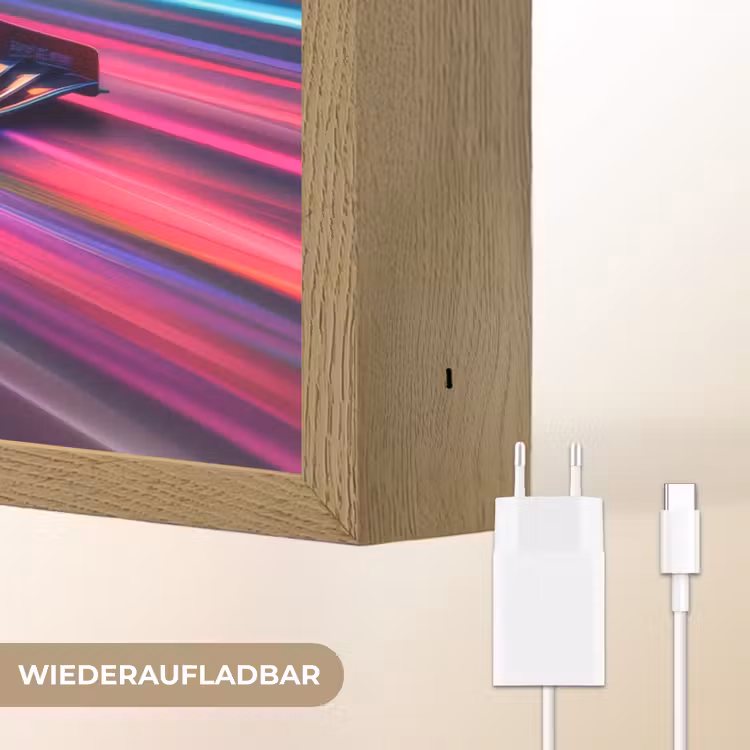 Formule 1 - Auto - Race - Jongens - Kleurrijk Light Box met batterij (Wandlamp kind) middel -USP_websiteoplaadbaarDE