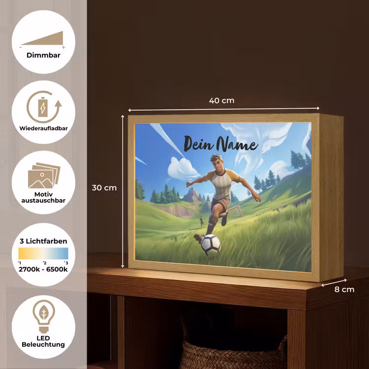 Voetbal - Jongen - Goal - Voetbaltenue Light Box met batterij (Wandlamp kind) middel -USP_websiteoverzichtDE