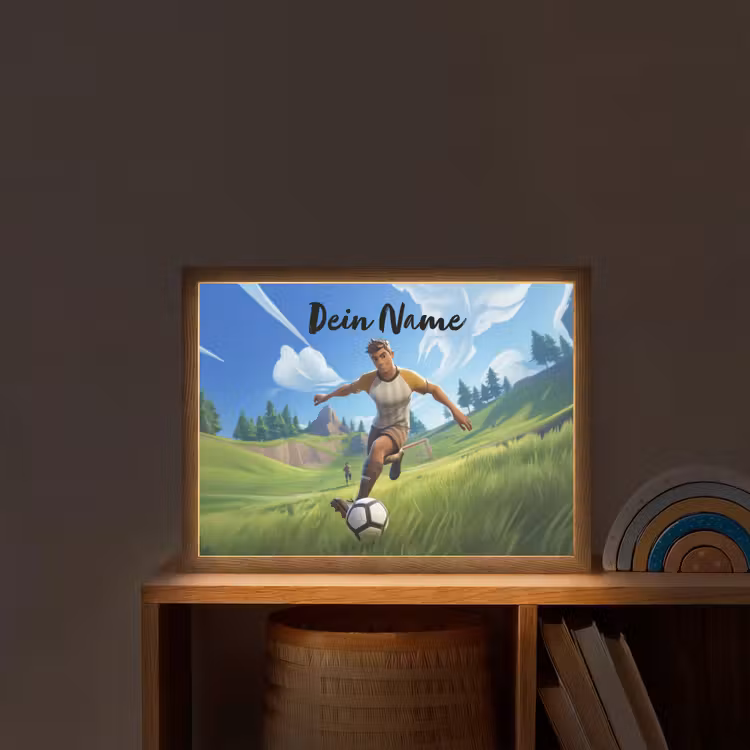 Voetbal - Jongen - Goal - Voetbaltenue Light Box met batterij (Wandlamp kind) middel -sfeer1_kind