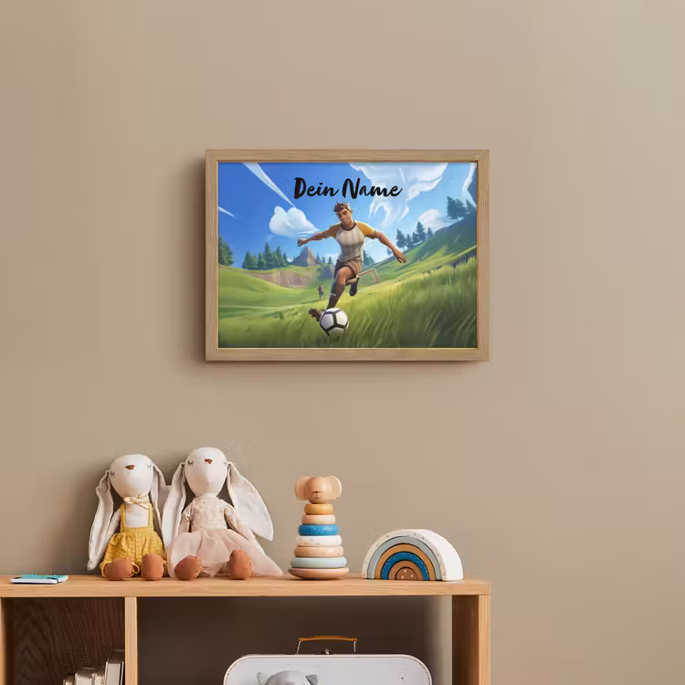 Voetbal - Jongen - Goal - Voetbaltenue Light Box met batterij (Wandlamp kind) middel -sfeer2_kind