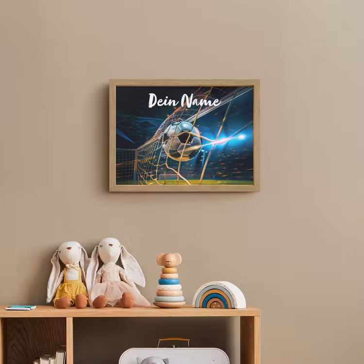 Voetbal - Goal - Sport - Jongens Light Box met batterij (Wandlamp kind) middel -sfeer2_kind
