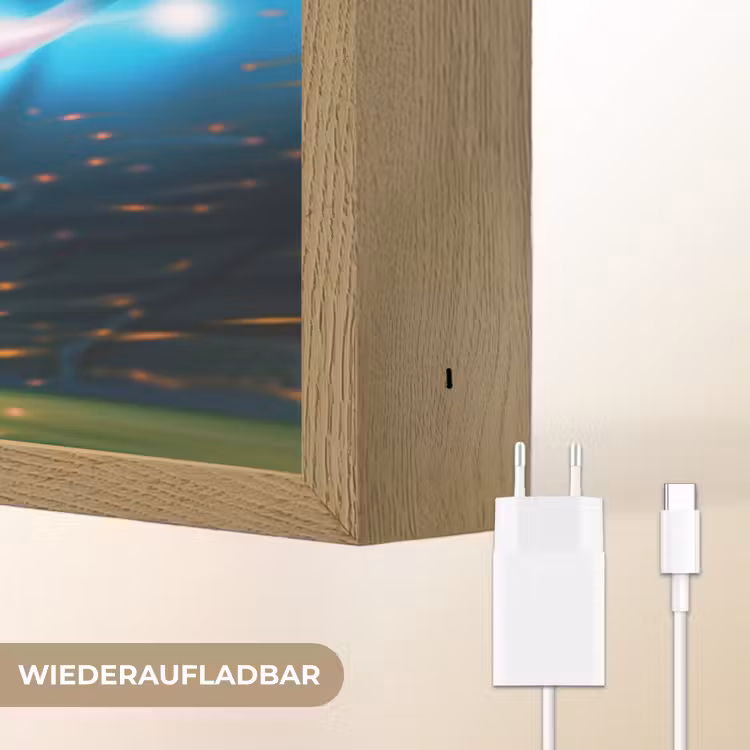 Voetbal - Goal - Sport - Jongens Light Box met batterij (Wandlamp kind) middel -USP_websiteoplaadbaarDE