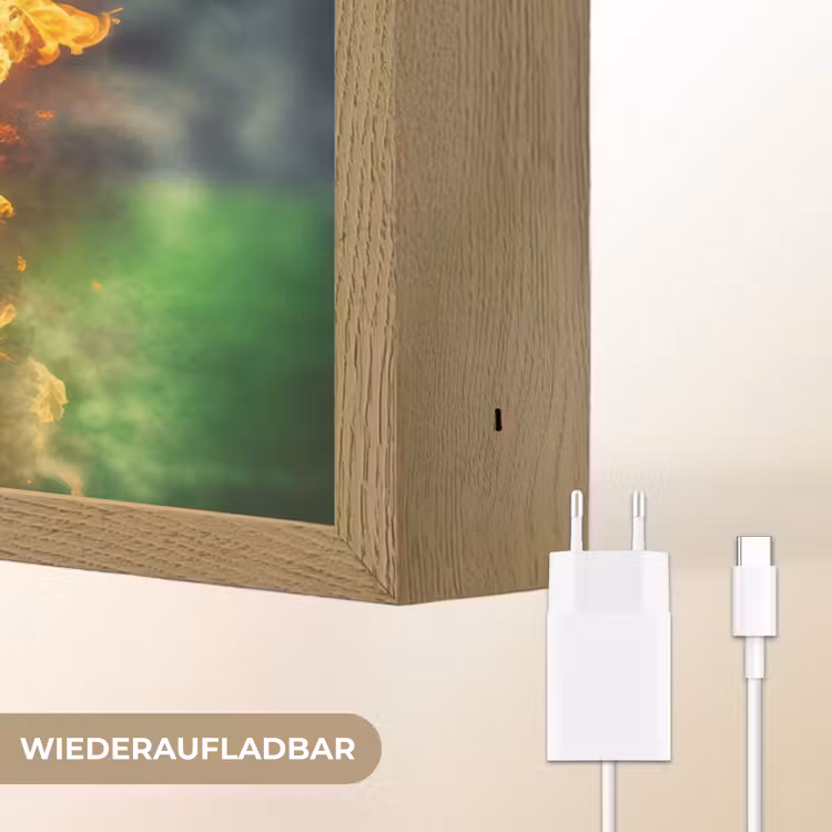 Voetbal - Goal - Doelnet - Vuur Light Box met batterij (Wandlamp kind) middel -USP_websiteoplaadbaarDE