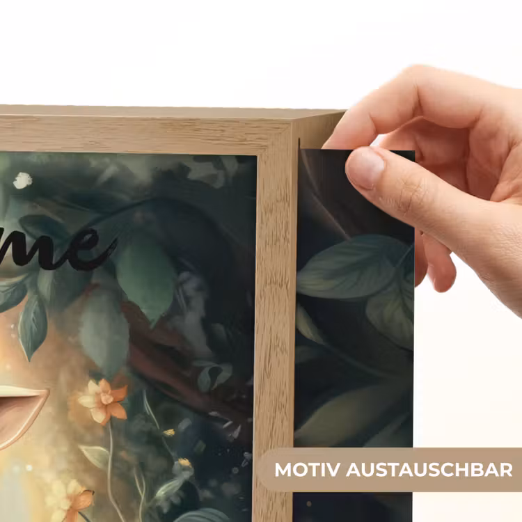 Giraffe - Jungle - Bloemen Light Box met batterij (Wandlamp kind) middel -USP_websiteprintDE