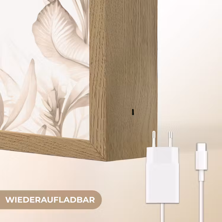 Giraffe - Jungle - Bruin - Kinderen Light Box met batterij (Wandlamp kind) middel -USP_websiteoplaadbaarDE
