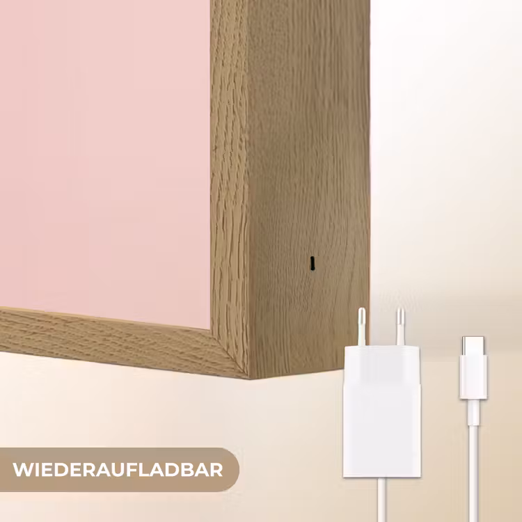 Giraffe - Illustratie - Roze Light Box met batterij (Wandlamp kind) middel -USP_websiteoplaadbaarDE
