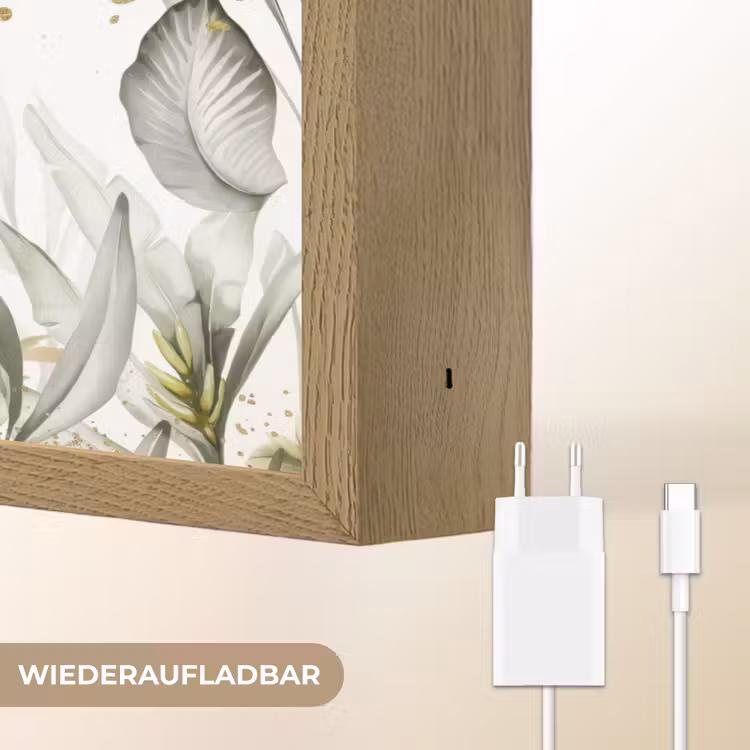 Giraffe - Natuur - Kinderen - Dieren Light Box met batterij (Wandlamp kind) middel -USP_websiteoplaadbaarDE