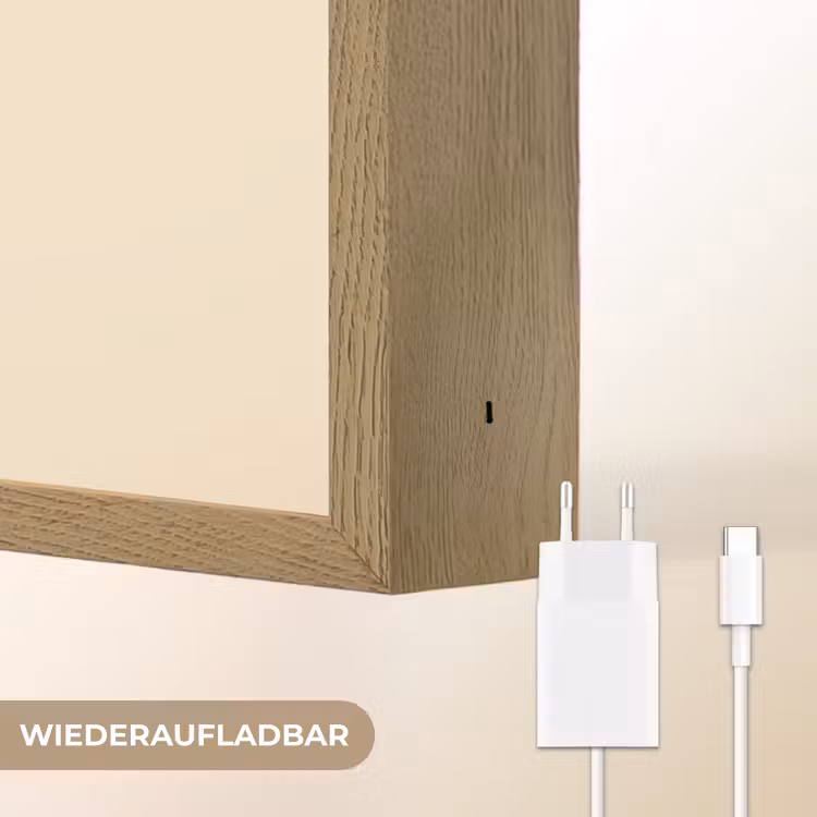Giraffe - Regenboogmanen - Beige Light Box met batterij (Wandlamp kind) middel -USP_websiteoplaadbaarDE