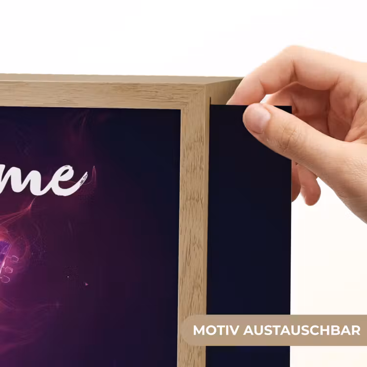 Gitaar - Muziek - Rook - Paars Light Box met batterij (Wandlamp kind) middel -USP_websiteprintDE