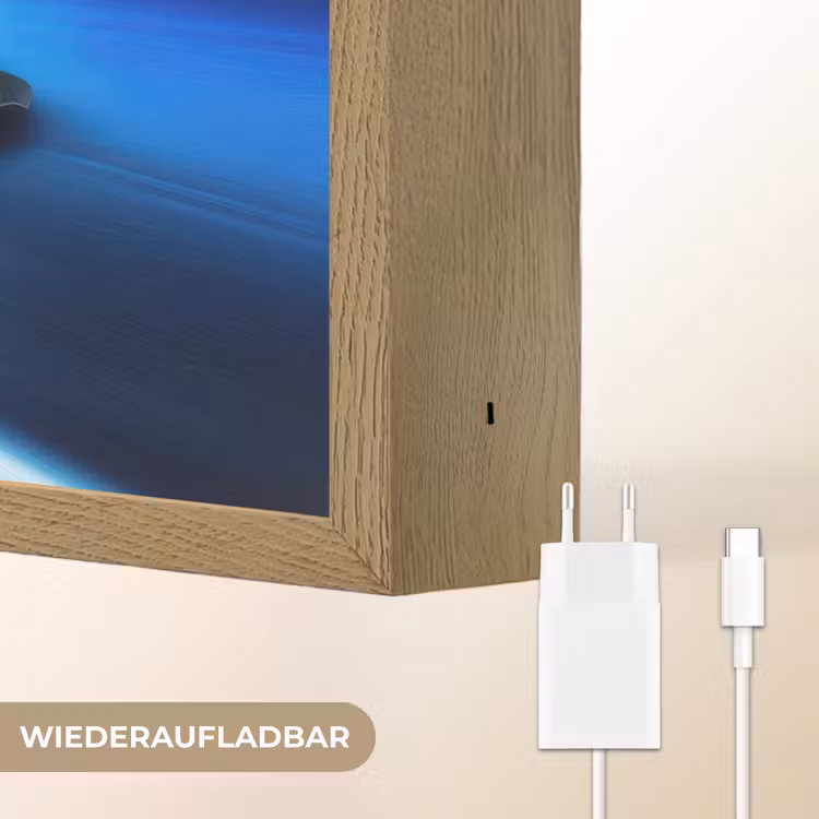 Groene racewagen - Blauw - Neon - Licht Light Box met batterij (Wandlamp kind) middel -USP_websiteoplaadbaarDE