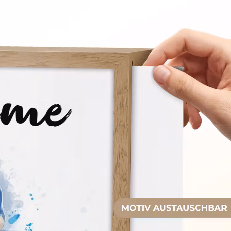 Haai - Water - Blauw Light Box met batterij (Wandlamp kind) middel -USP_websiteprintDE