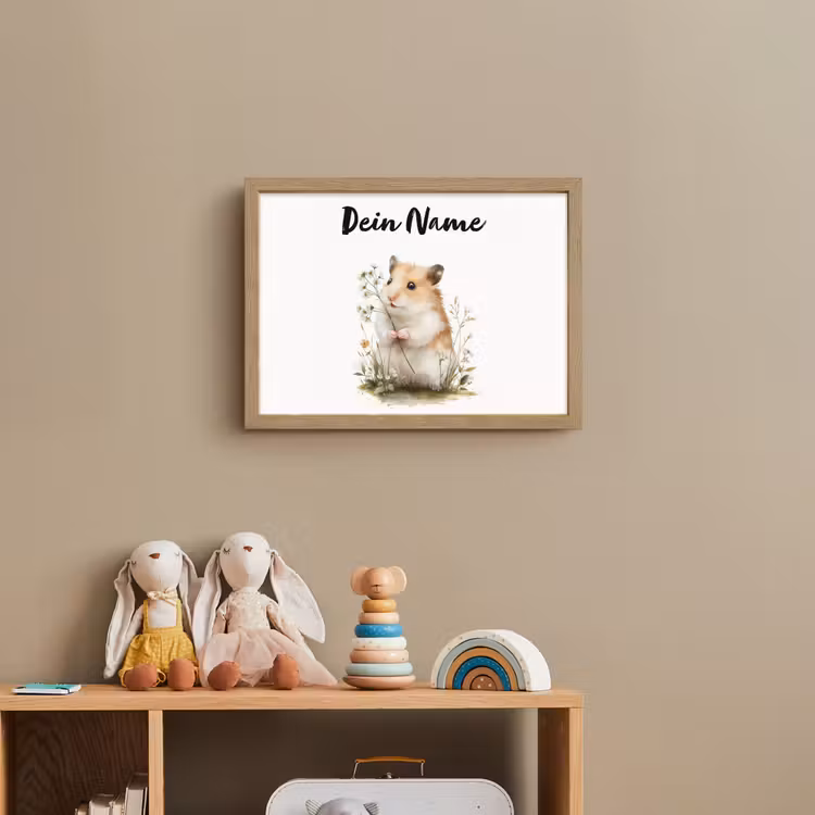 Hamster - Bloemen Light Box met batterij (Wandlamp kind) middel -sfeer2_kind