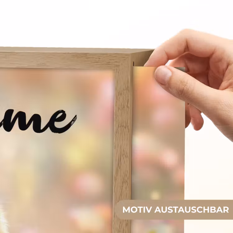 Hamster - Bloemen - Roze - Oranje Light Box met batterij (Wandlamp kind) middel -USP_websiteprintDE