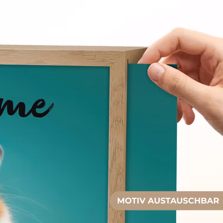 Hamster - Wortel - Blauw Light Box met batterij (Wandlamp kind) middel -USP_websiteprintDE