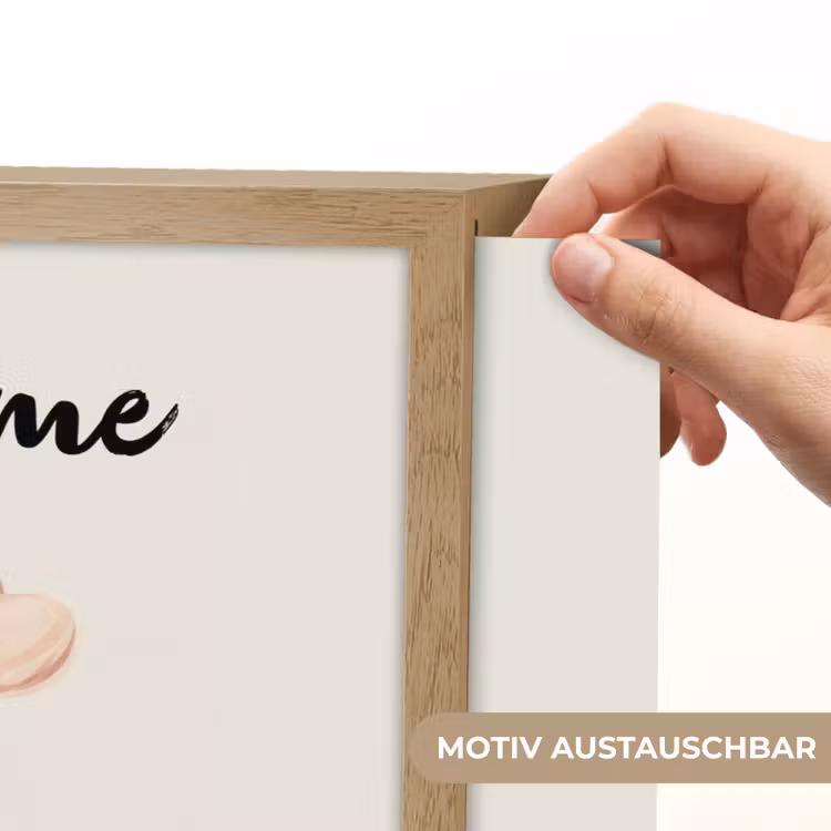 Hartjes - Roze - Minimalistisch - Illustratie Light Box met batterij (Wandlamp kind) middel -USP_websiteprintDE