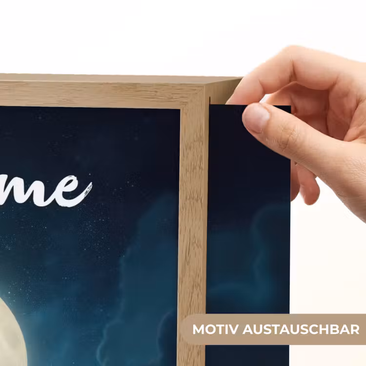 Heks - Maan - Bos - Magisch Light Box met batterij (Wandlamp kind) middel -USP_websiteprintDE