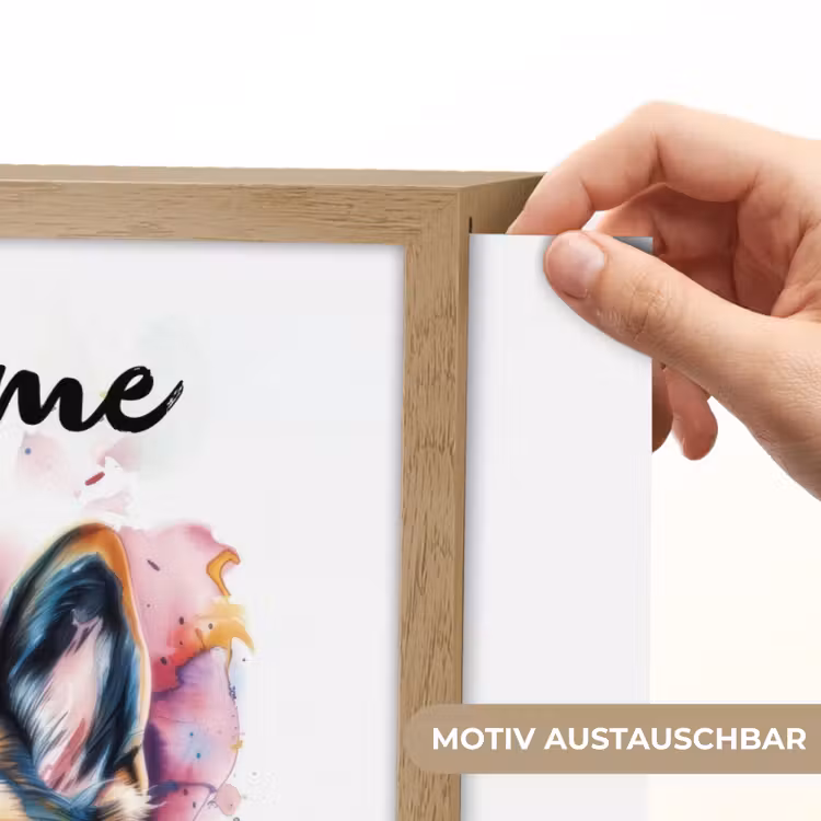 Hond - Verf - Dieren - Kleurrijk - Duitse Herder Light Box met batterij (Wandlamp kind) middel -USP_websiteprintDE