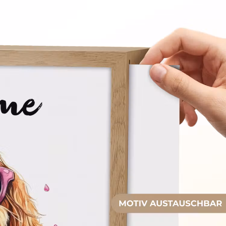 Hond - Roze - Kauwgom Light Box met batterij (Wandlamp kind) middel -USP_websiteprintDE