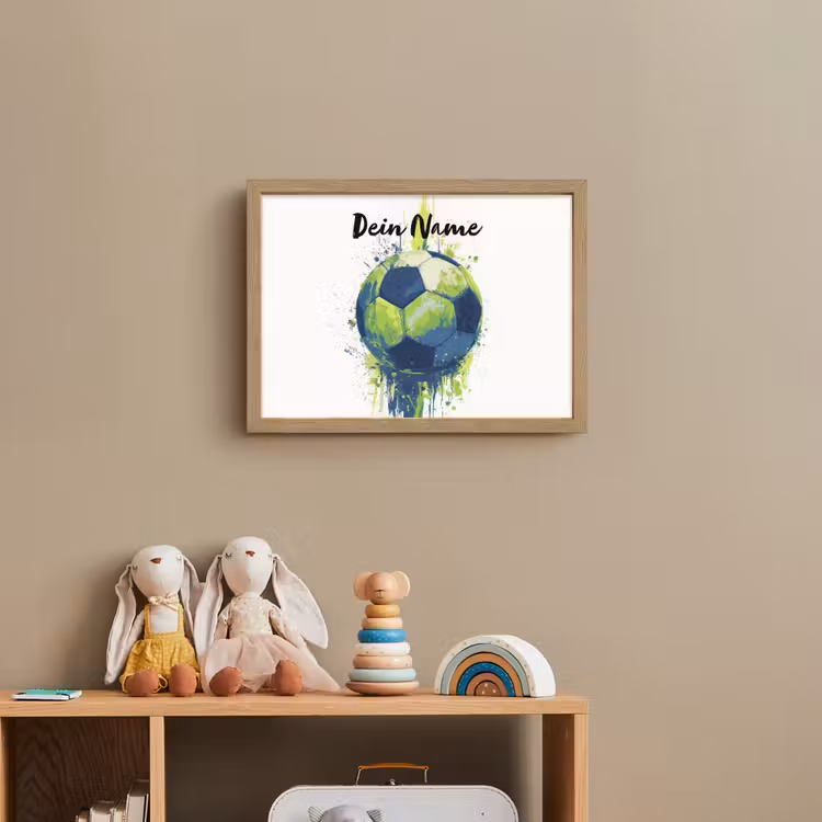 Illustratie - Abstract - Voetbal - Verfspatten Light Box met batterij (Wandlamp kind) middel -sfeer2_kind