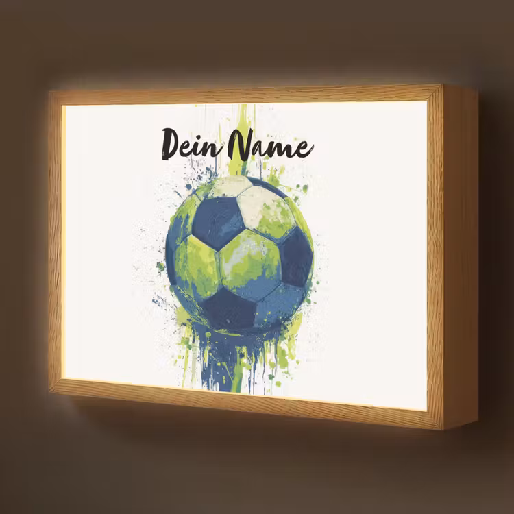 Illustratie - Abstract - Voetbal - Verfspatten Light Box met batterij (Wandlamp kind) middel -z3d_website