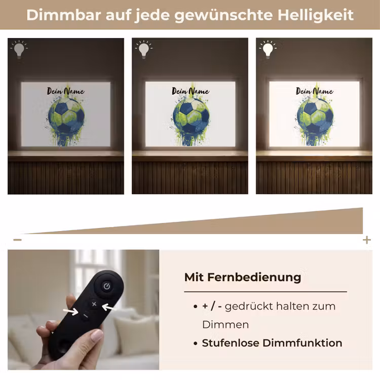 Illustratie - Abstract - Voetbal - Verfspatten Light Box met batterij (Wandlamp kind) middel -USP_dimbaarDE