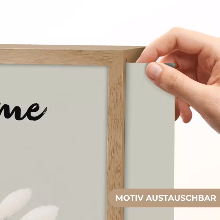 Illustratie - Vos - Konijn - Bladeren Light Box met batterij (Wandlamp kind) middel -USP_websiteprintDE