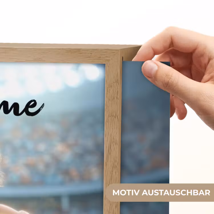Jongen - Voetbal - Stadion - Zonlicht Light Box met batterij (Wandlamp kind) middel -USP_websiteprintDE