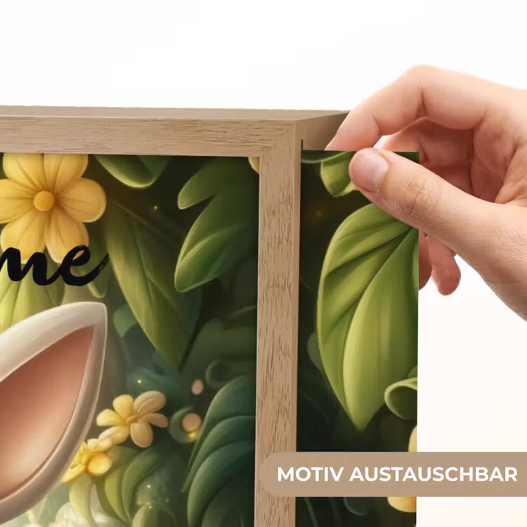 Konijn - Zonlicht - Sprookjesachtig - Vlinder Light Box met batterij (Wandlamp kind) middel -USP_websiteprintDE