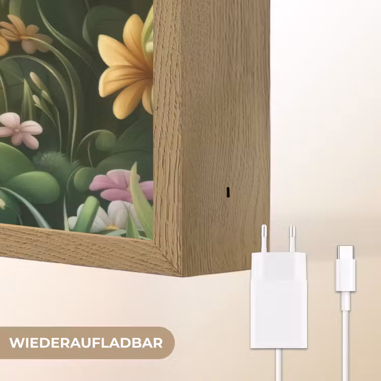 Konijn - Zonlicht - Sprookjesachtig - Vlinder Light Box met batterij (Wandlamp kind) middel -USP_websiteoplaadbaarDE